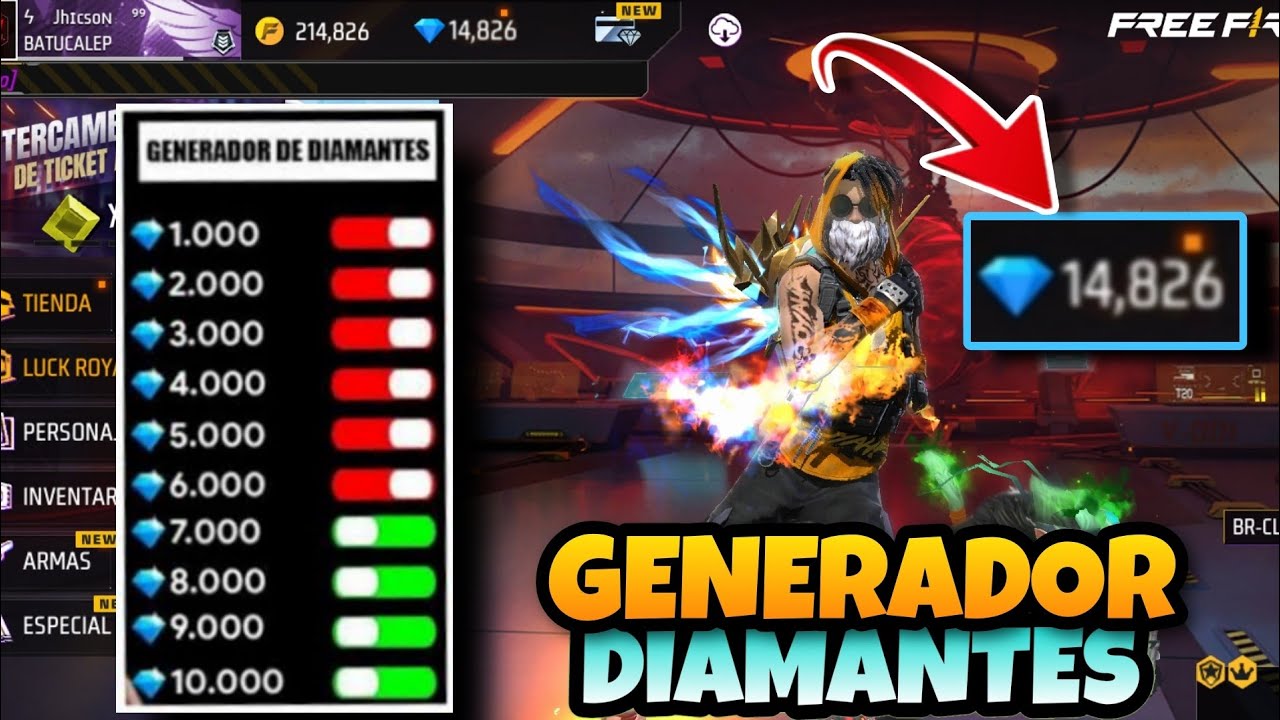 descubre el mejor generador de emotes y diamantes para free fire